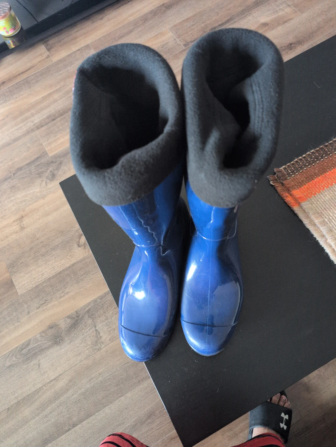 Hunter Blue Rubber Boots with Fleece Liners - photo 3