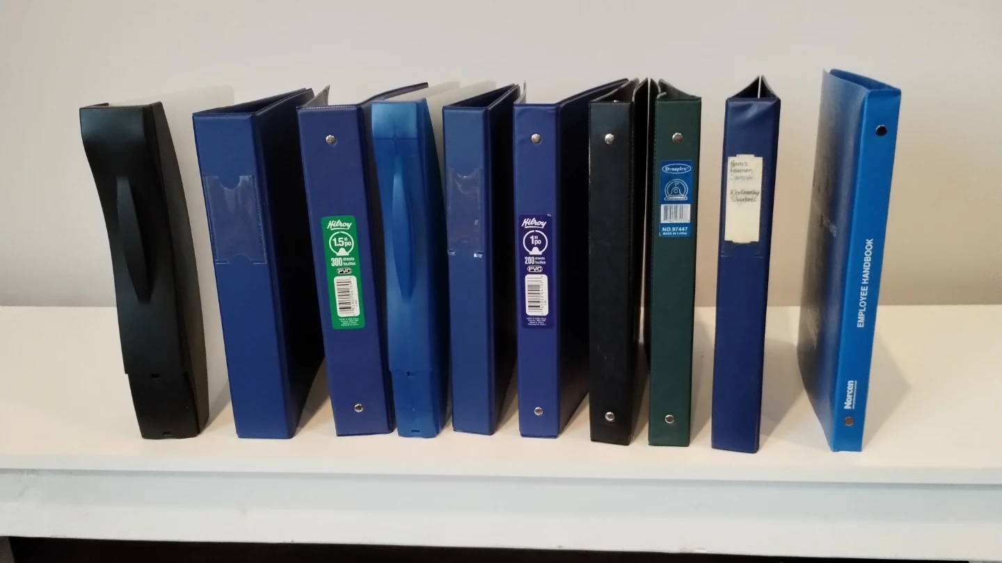 Assorted Ring Binders