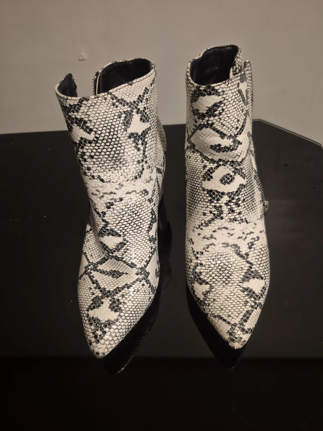 Streetwear Society Snake Print Ankle Boots