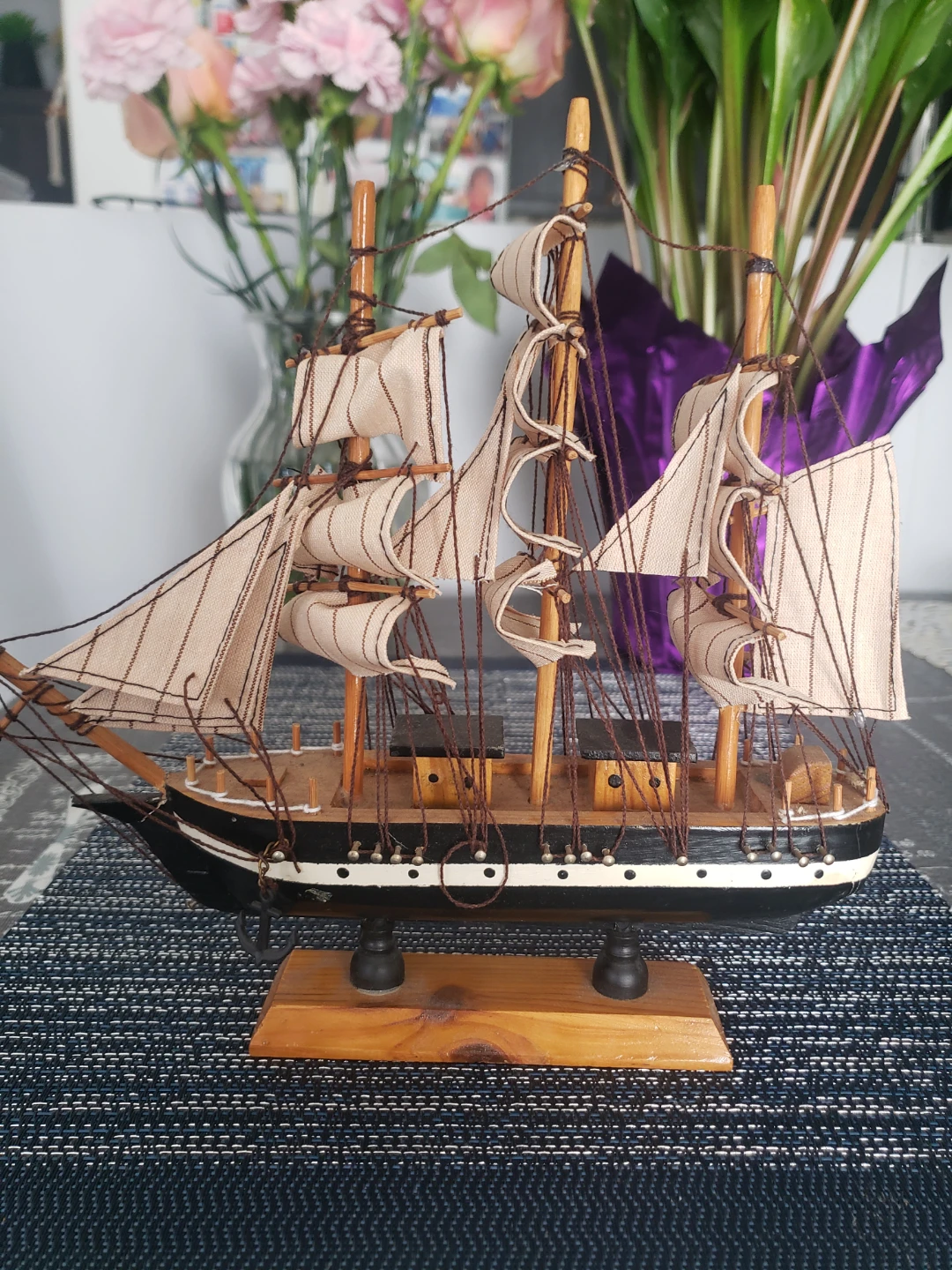 Delta distributers Wooden Sailboat Model