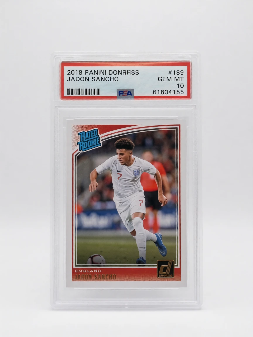 2018 Panini Donruss Rated Rookie Jadon Sancho Card #189