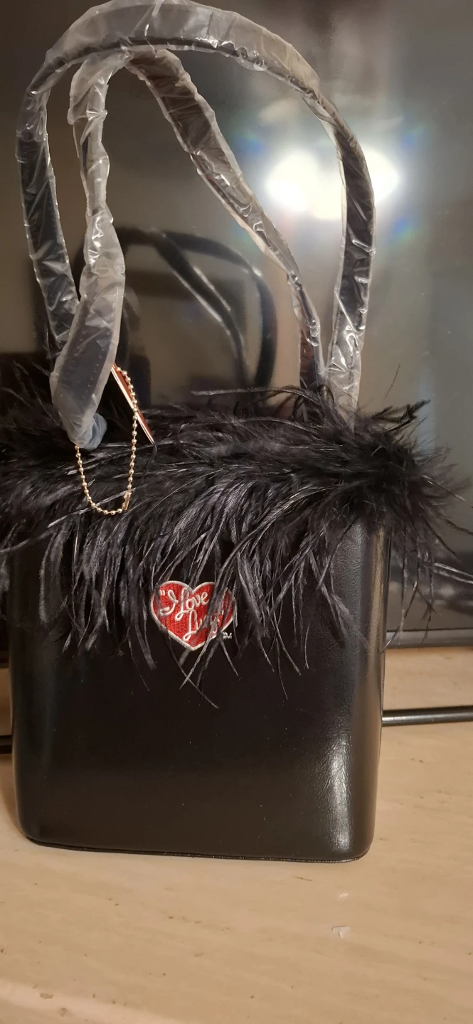 I Love Lucy Black Feather Handbag - photo 2