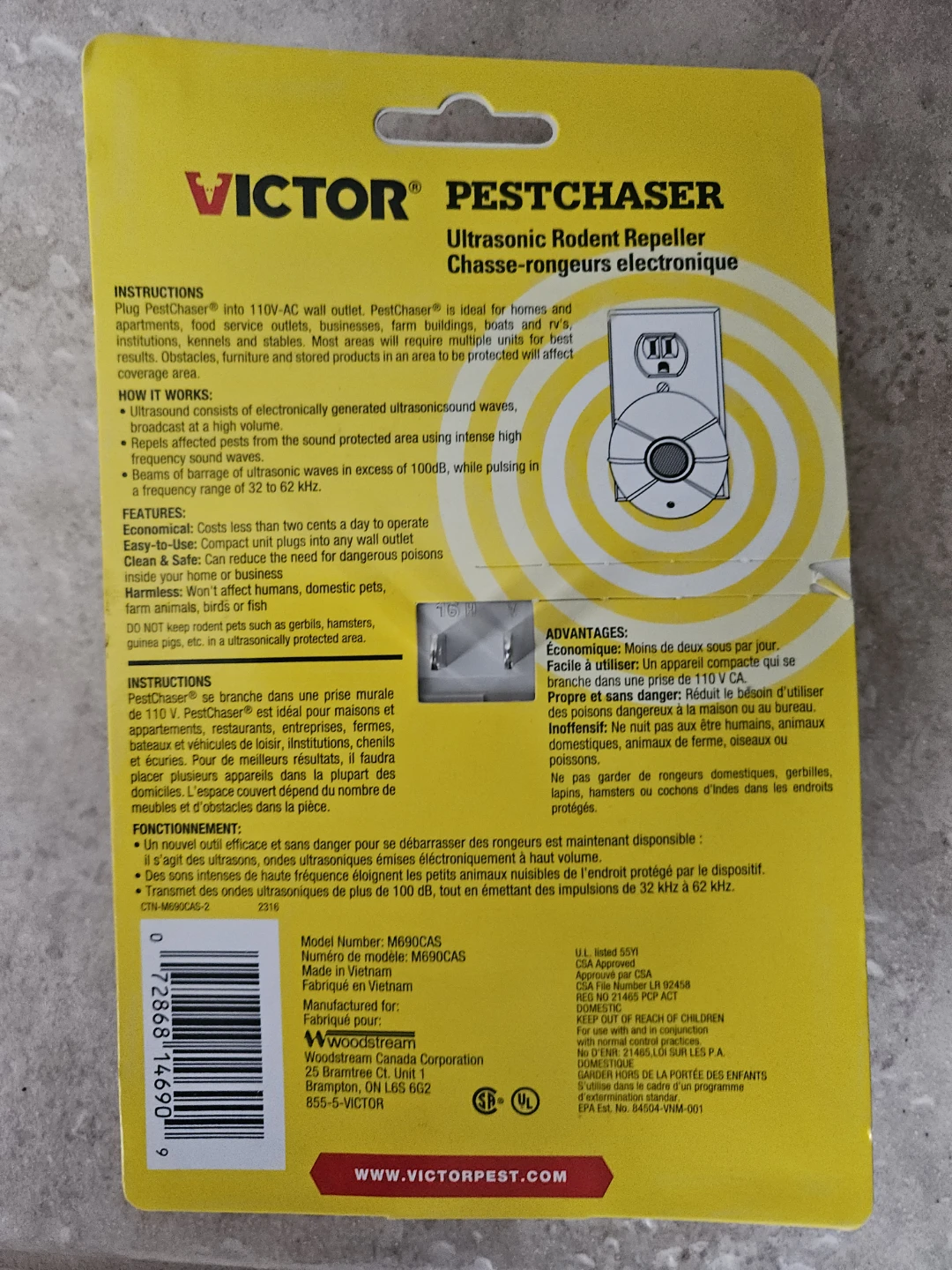 New Victor PestChaser Ultrasonic Rodent Repeller - photo 2