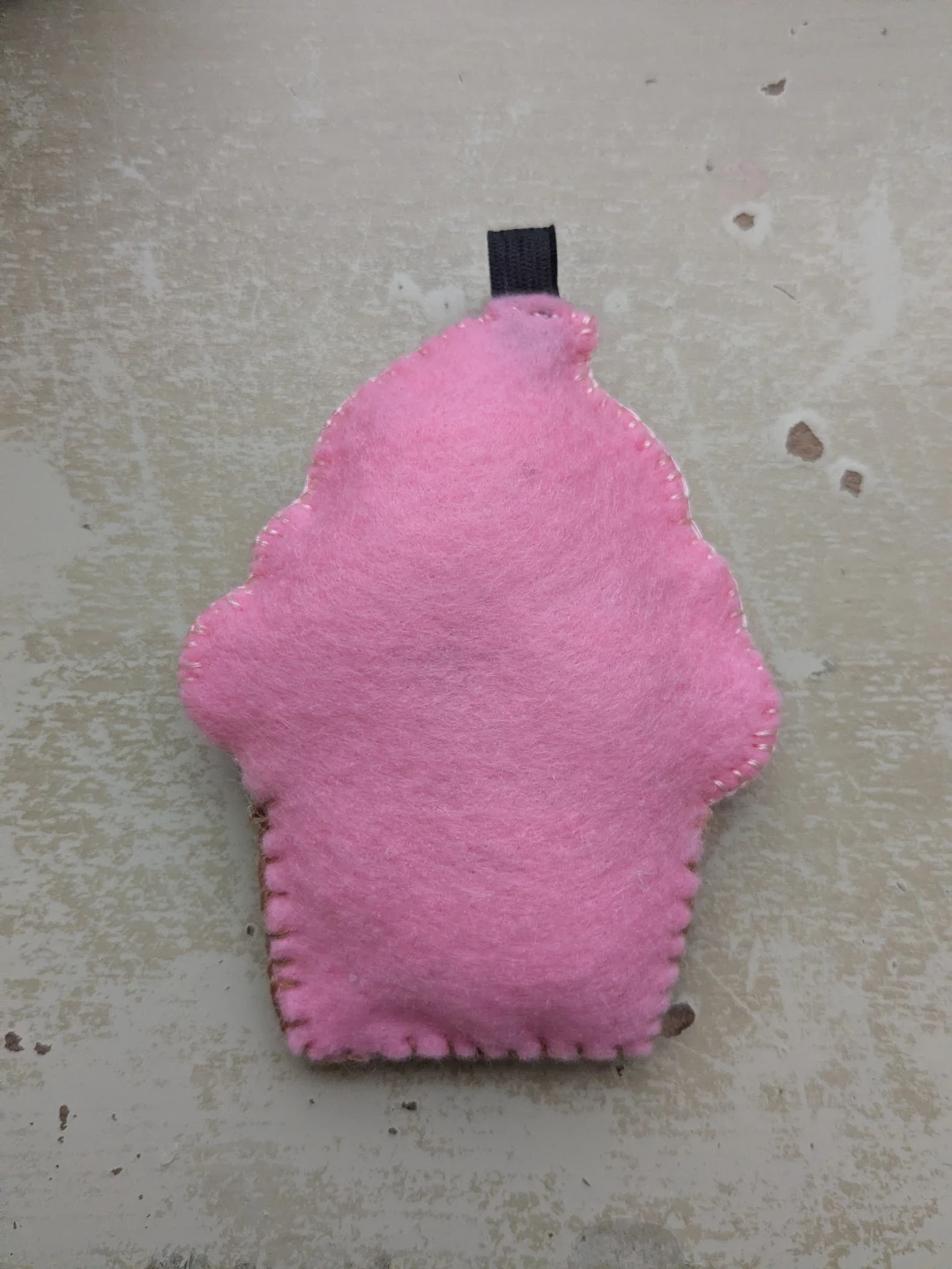 Handmade Felt Cupcake Keychain with Bear - photo 2