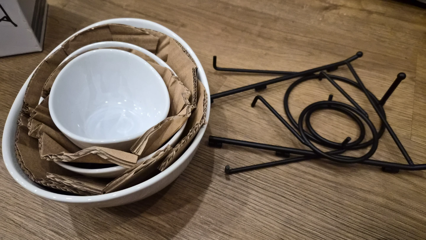 Anko 3 Tier Oval Serving Stand with Bowls - photo 3
