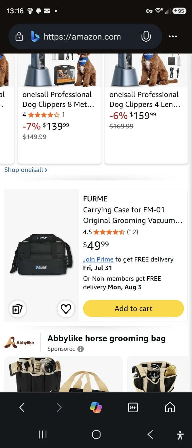 FURME Original Grooming Vacuum Carrying Case