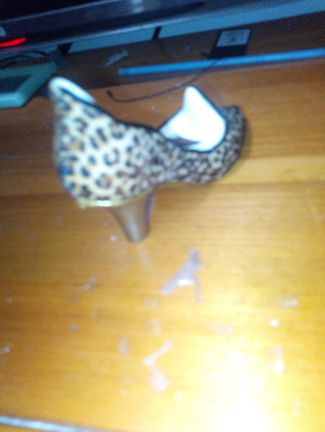 Leopard Print High Heel Shoe ring holder