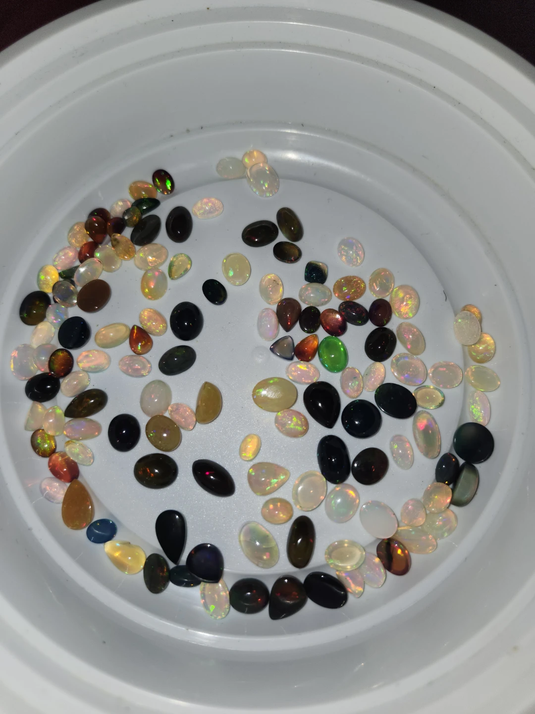 Natural Ethiopian opal and smoked opal - photo 2