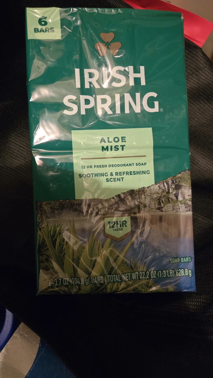 Irish Spring Aloe Mist Deodorant Soap, 6 Bars