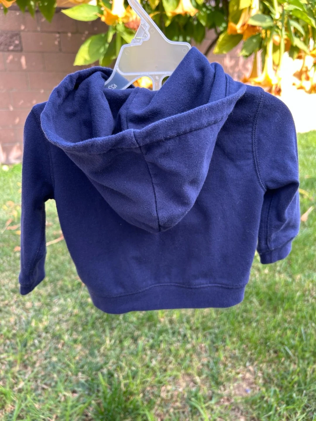 Ralph Lauren Navy Zip-Up Hoodie with Teddy Bear (6M) - photo 3