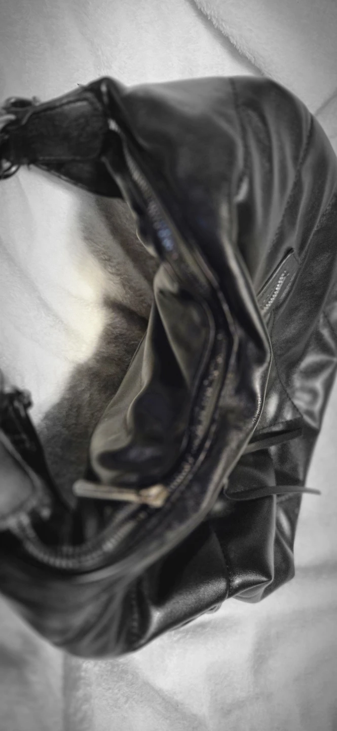 Black Leather Shoulder Bag - photo 3