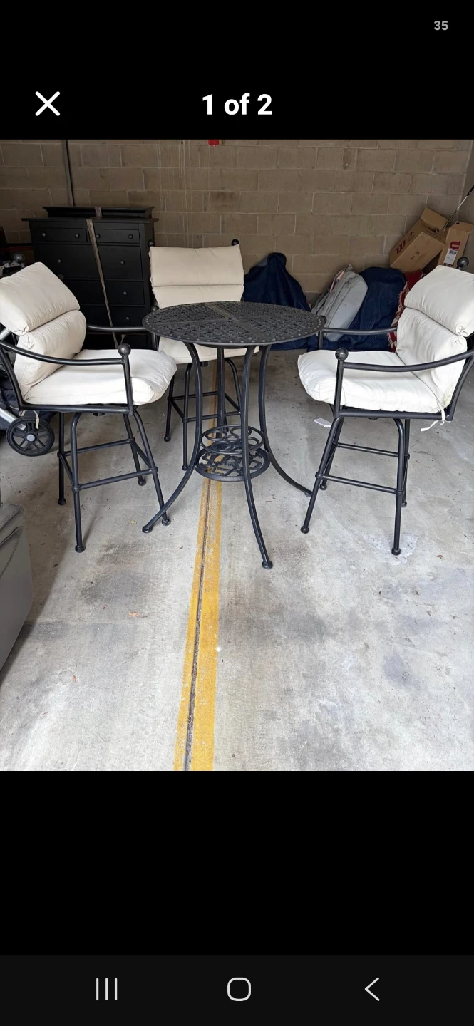 Outdoor Bistro Set with Cushions - photo 2