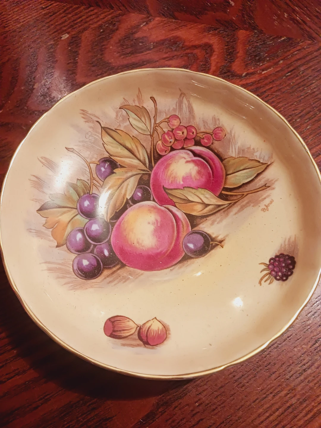 Aynsley Fine Bone English China Fruit Design Candy Bowl - photo 2