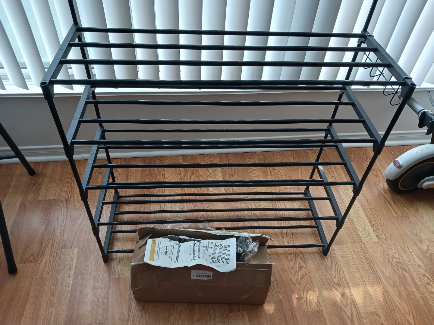 Black 4-tier shoe rack - photo 3