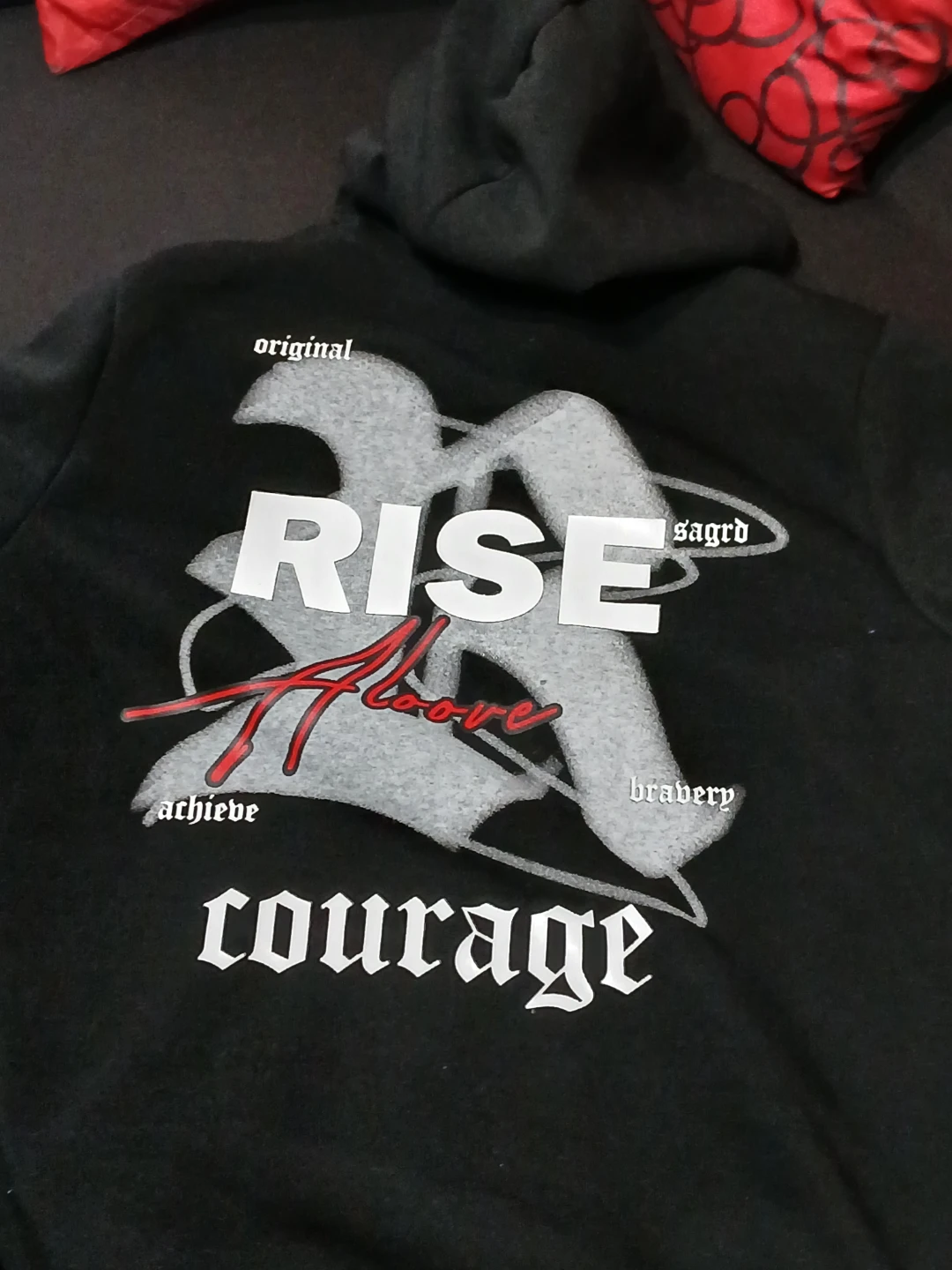 Unisex M Black Hoodie with inspirational message - photo 4