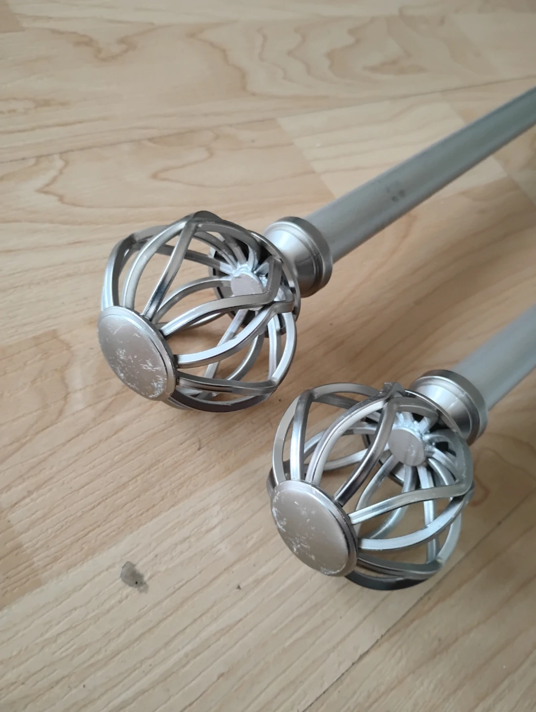 Silver Curtain Rod