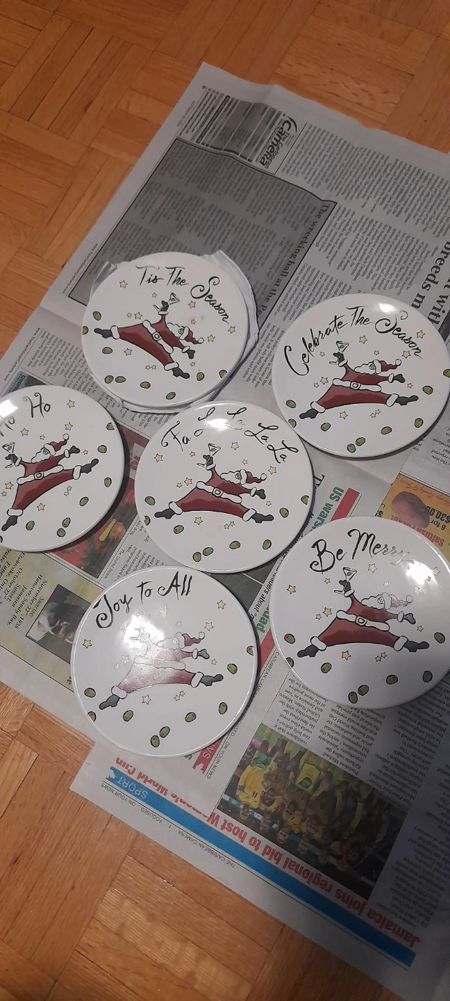 Set of 6 Christmas Coasters