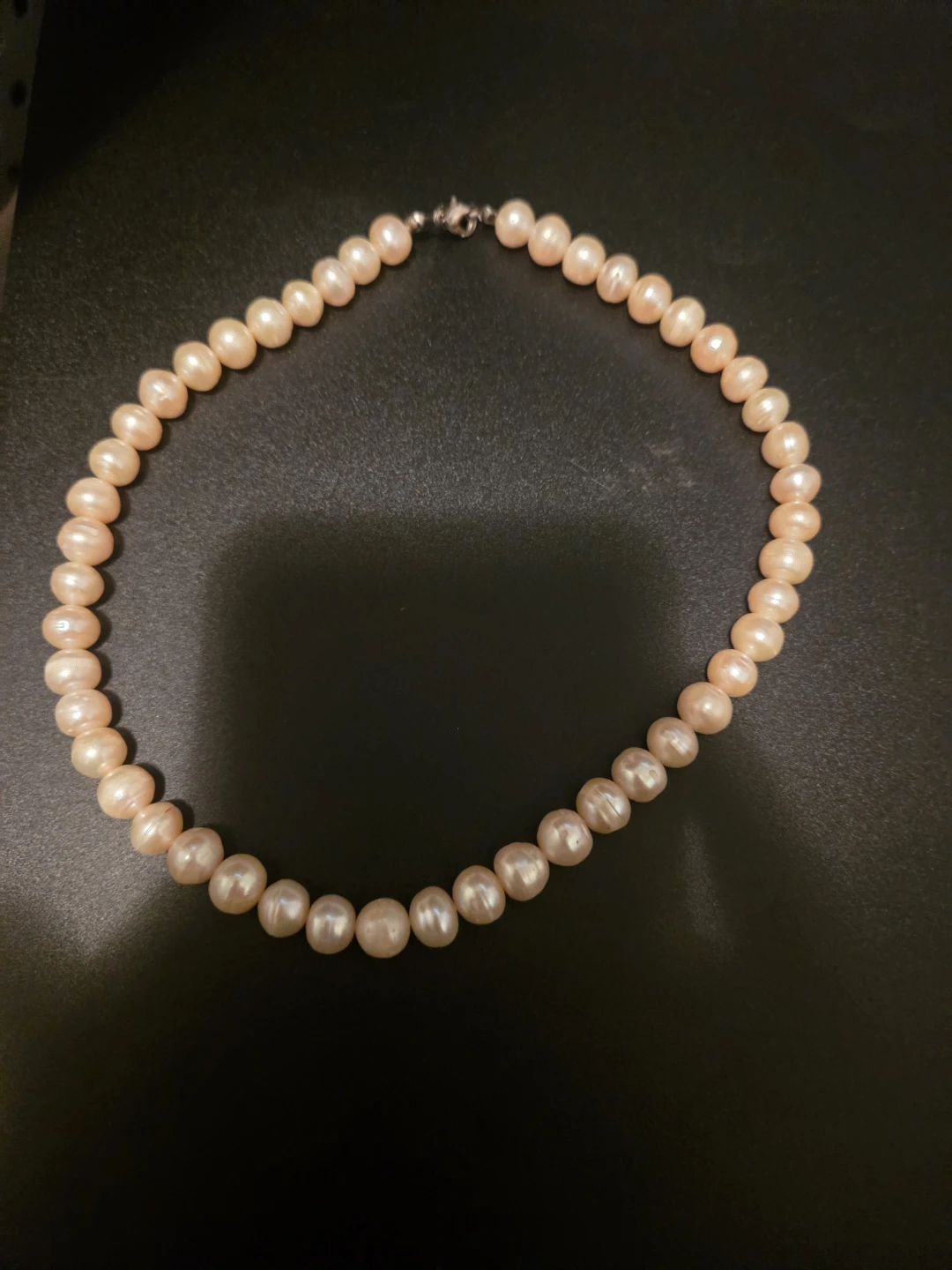 Peach Pearl Necklace
