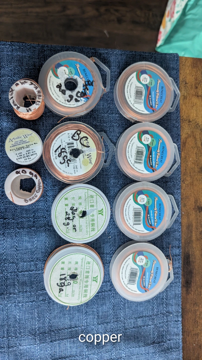 Jewelry Making Wire Lot – Copper, Brass, Sterling Silver & More