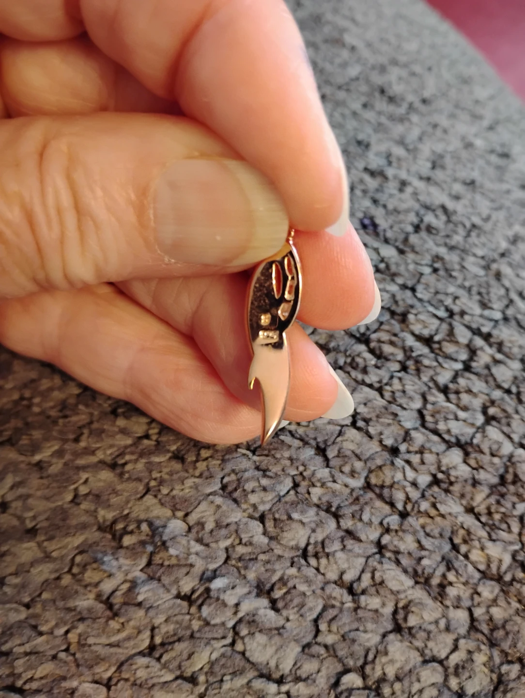 Rose Gold and Sterling Silver Opal Feather - photo 3