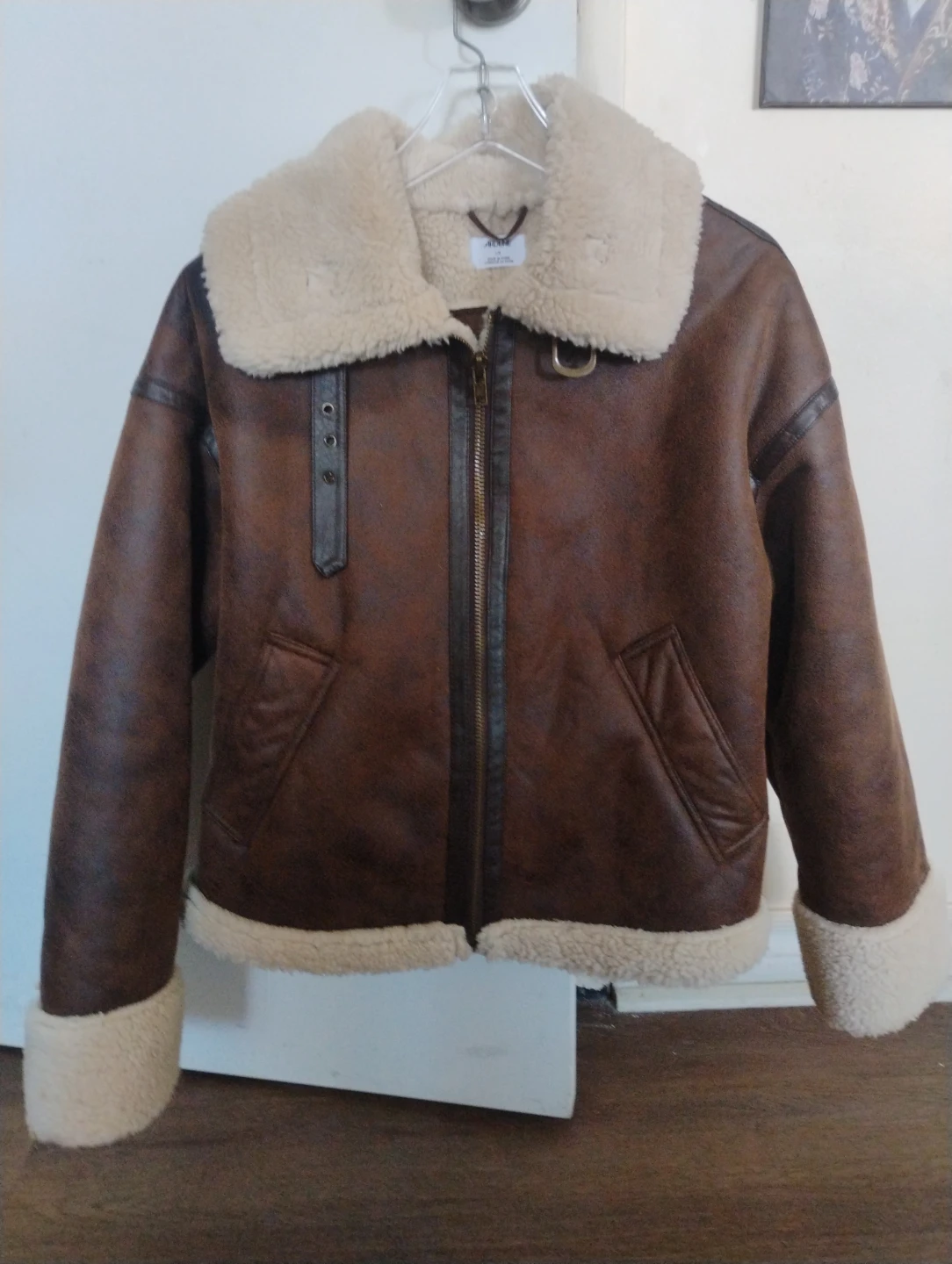 Ardene Faux Shearling Aviator Jacket