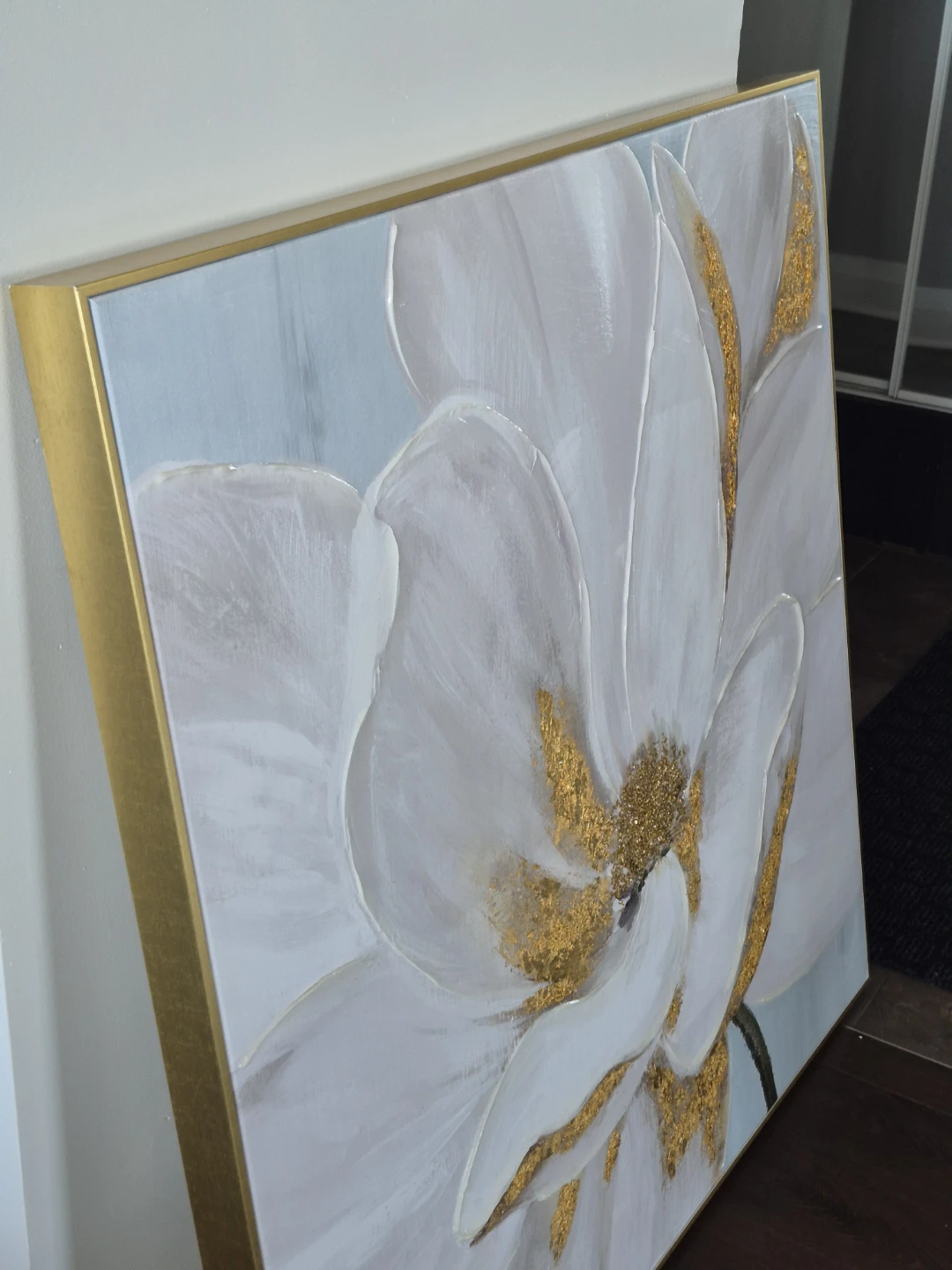 Eva Watts Floral Art Print with Gold Accents