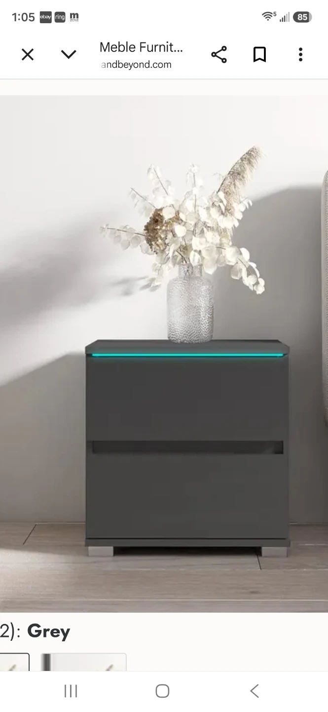 Euphoria Grey Nightstand