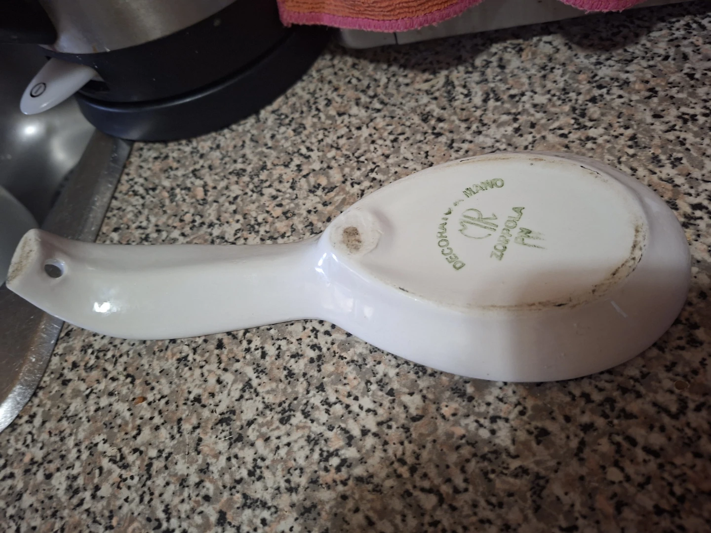 Ceramic Spoon Rest with Floral Design - photo 3