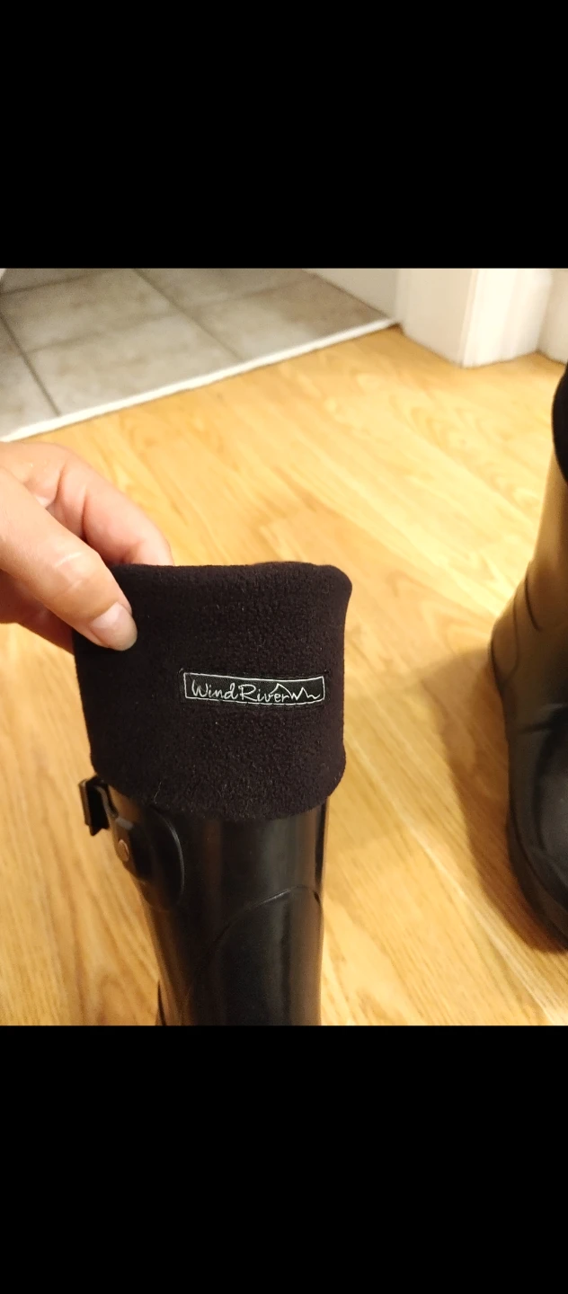 Wind River Black Rubber Boots with Fleece Liners size 9 - photo 5