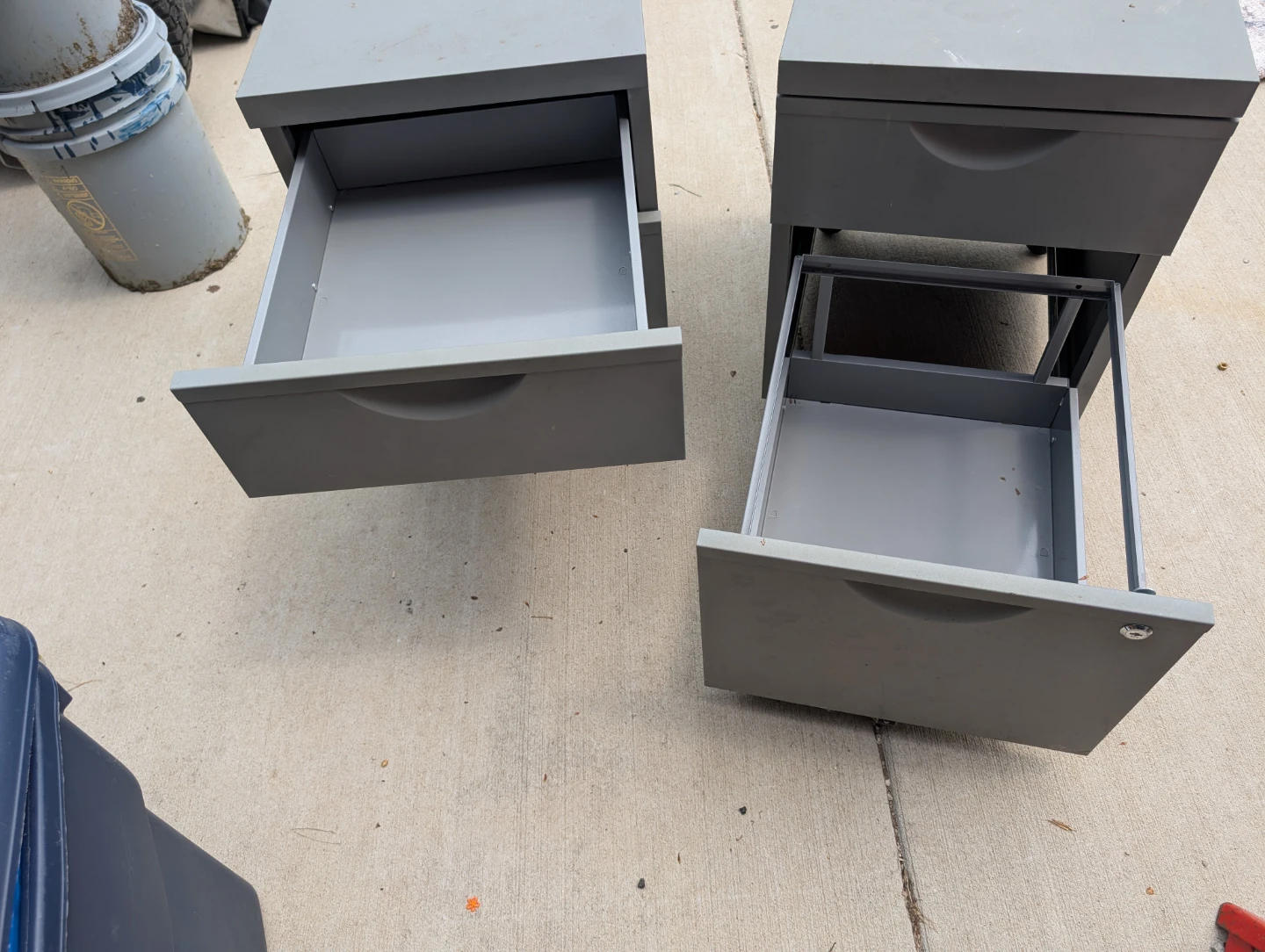 Gray 2-Drawer Mobile Filing Cabinets (Set of 2) - photo 4