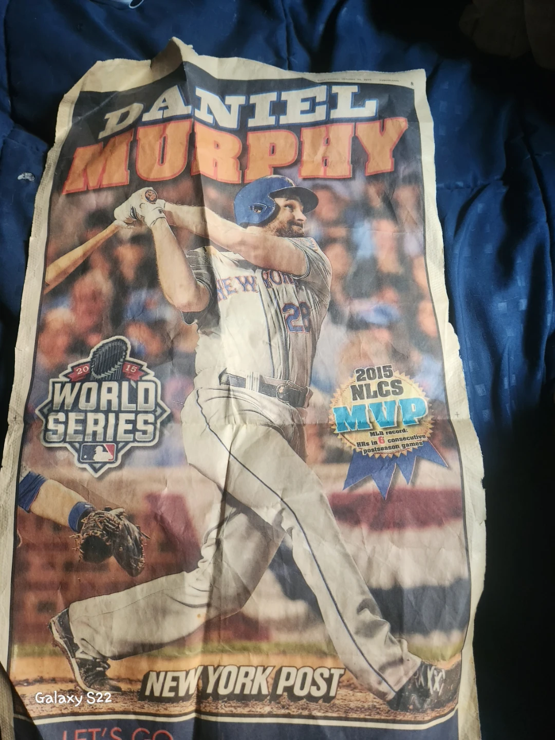 New York Post Daniel Murphy 2015 World Series NLCS MVP Newspaper