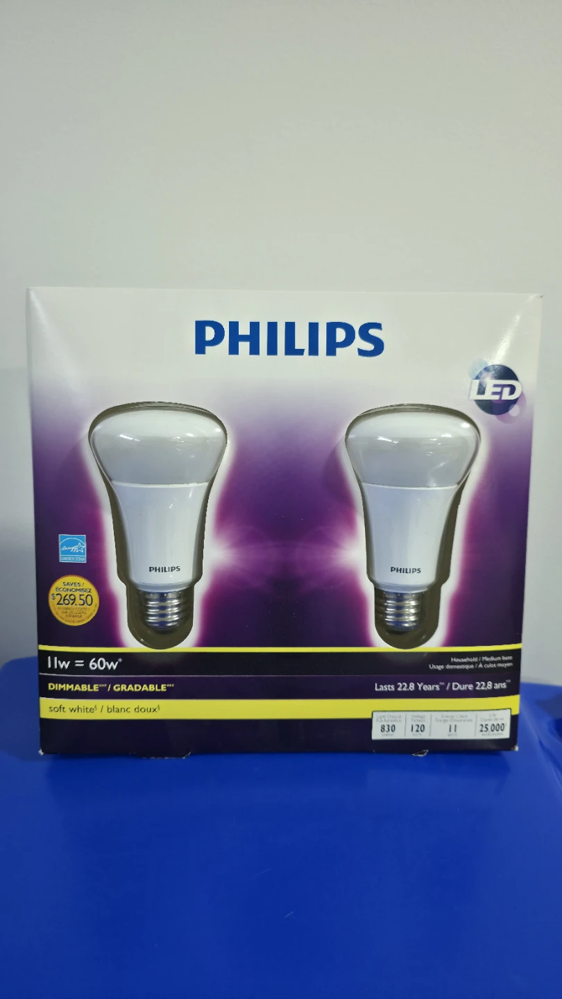 Philips LED Light Bulbs A19 11W Dimmable Soft White (2 Pack)