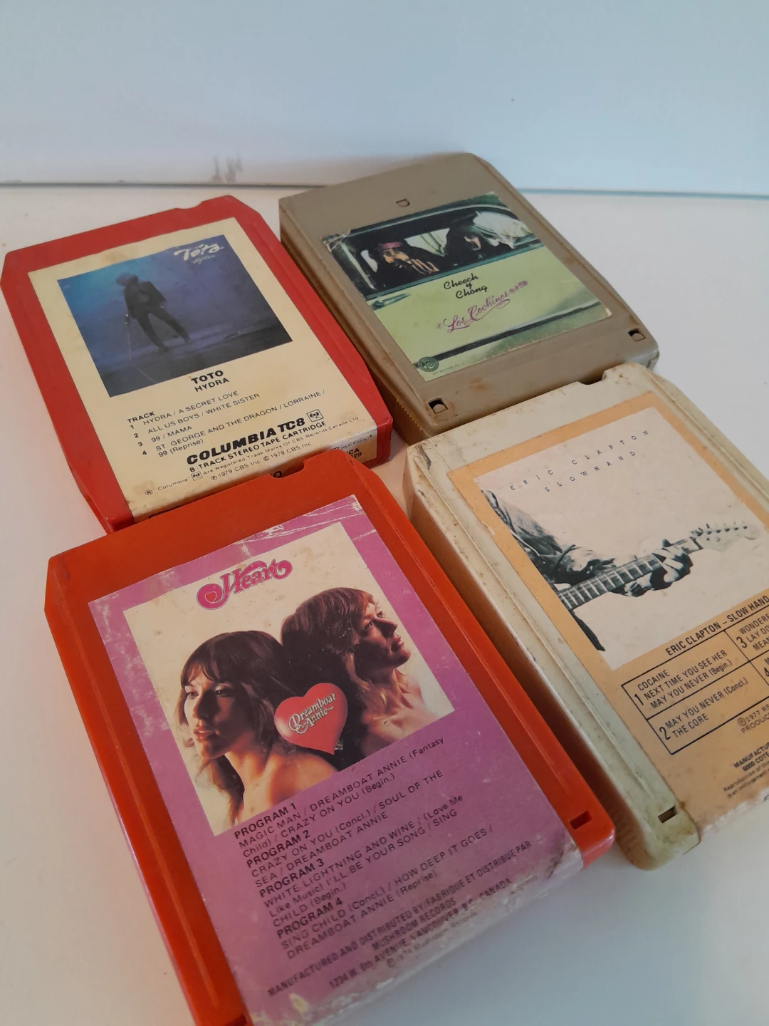 4 8-track cartridges