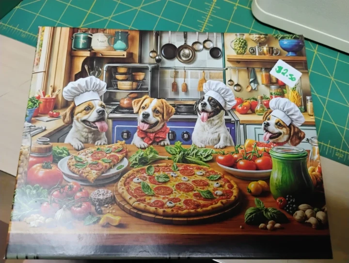 Dogs Making Pizza Puzzle 1000 piece