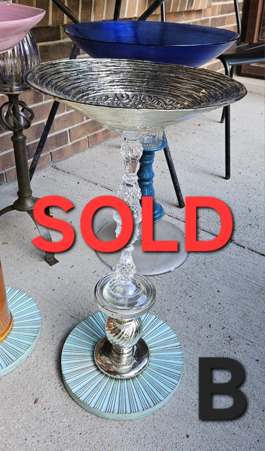 Upcycled Glass & Ceramic Bird Baths – One-of-a-Kind Garden Art! - photo 5