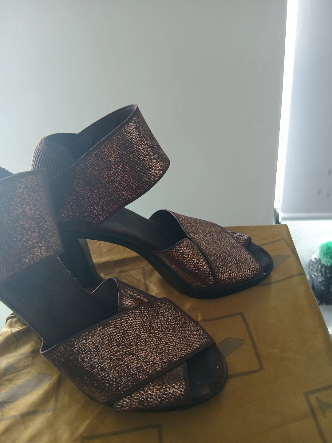 Women's Brown Glitter Heels - photo 4