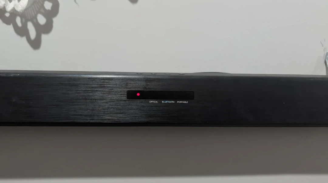 Black Soundbar with Optical and Bluetooth