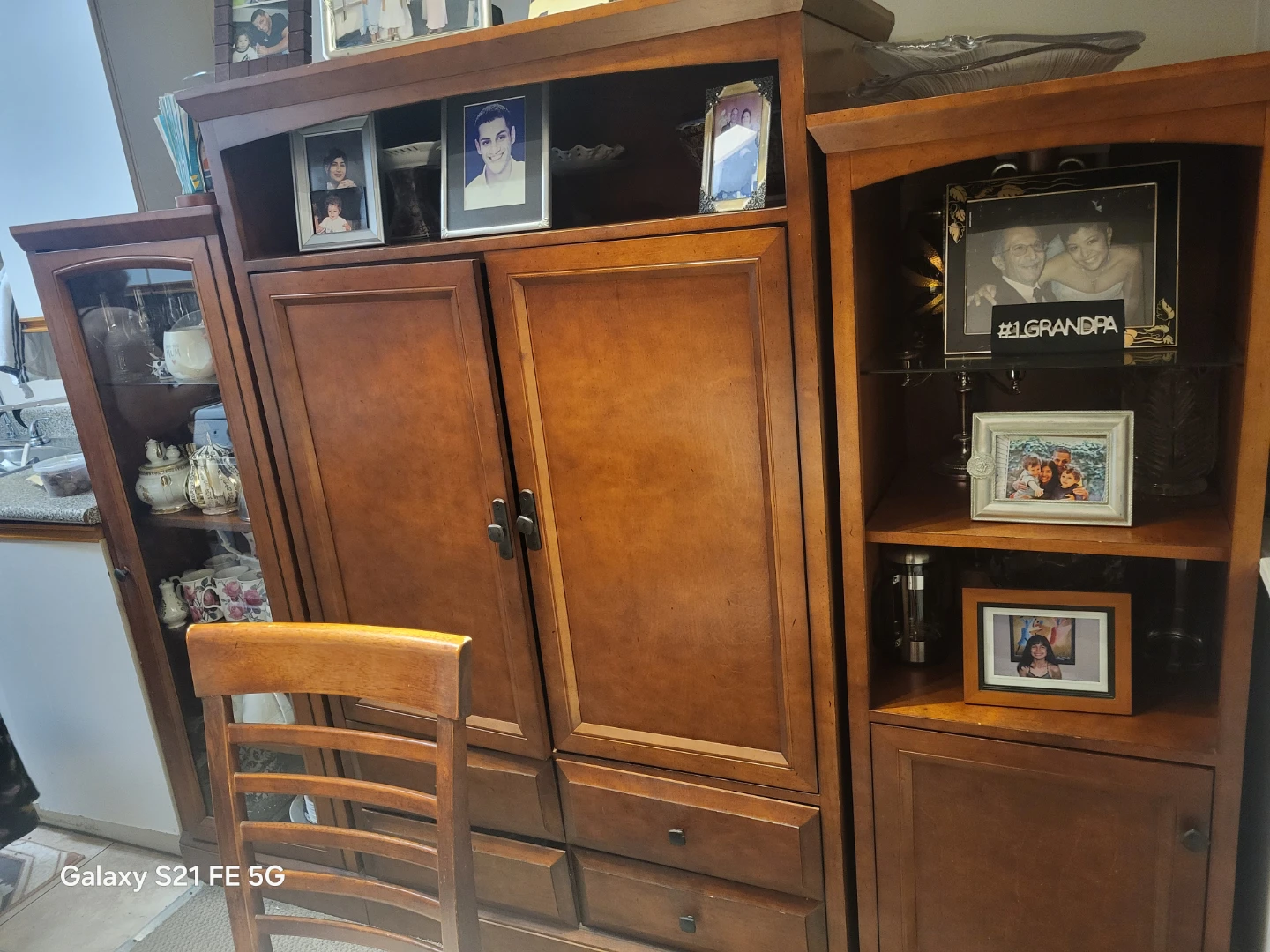 Wooden Entertainment Unit with Storage
