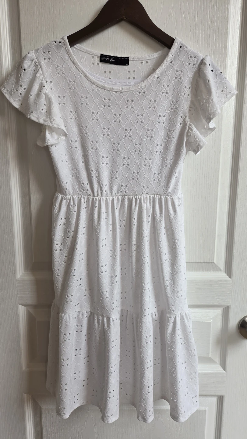 Brit & Bri White Eyelet Dress - XS
