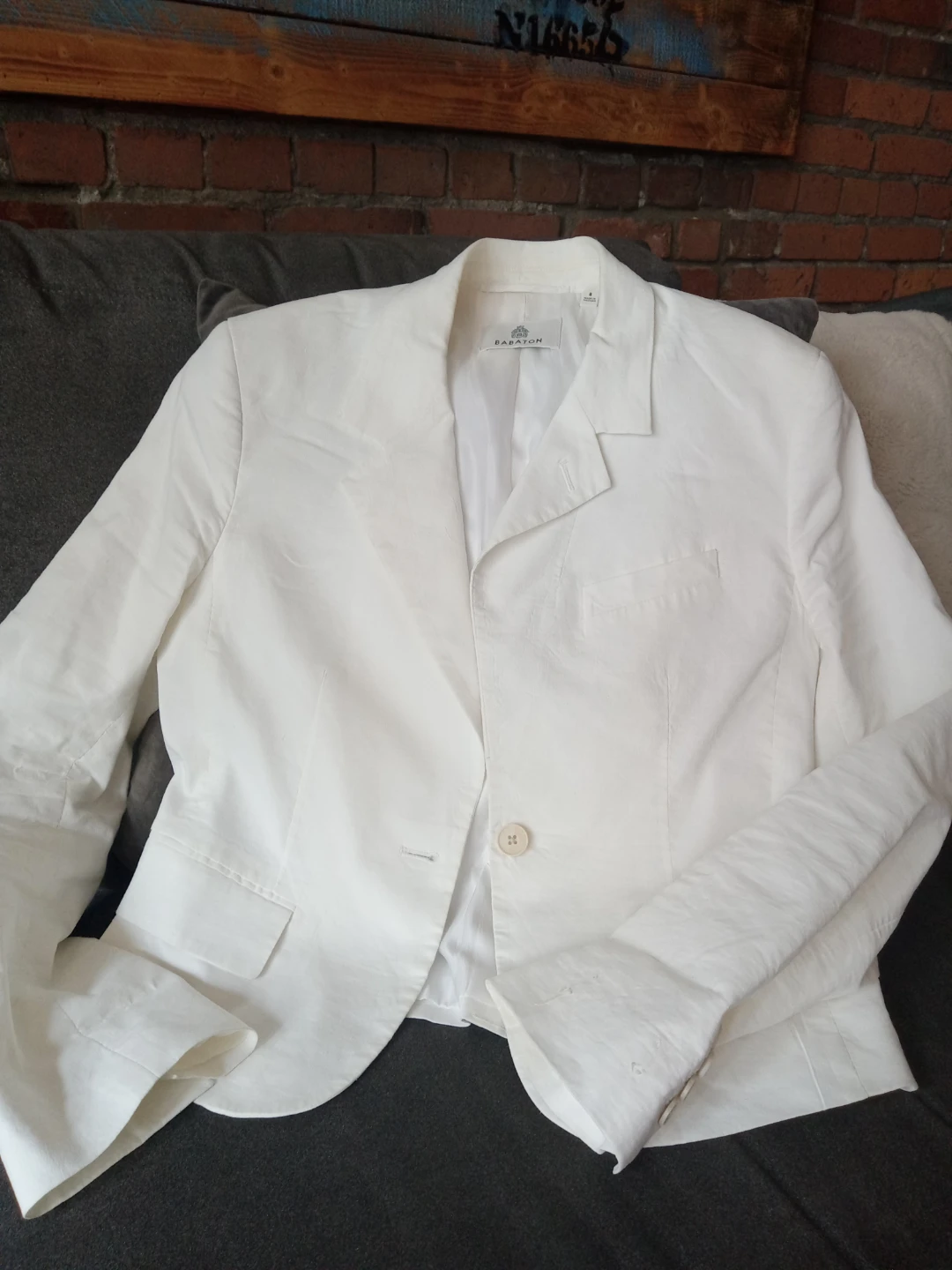 White Babaton Blazer - Size 8