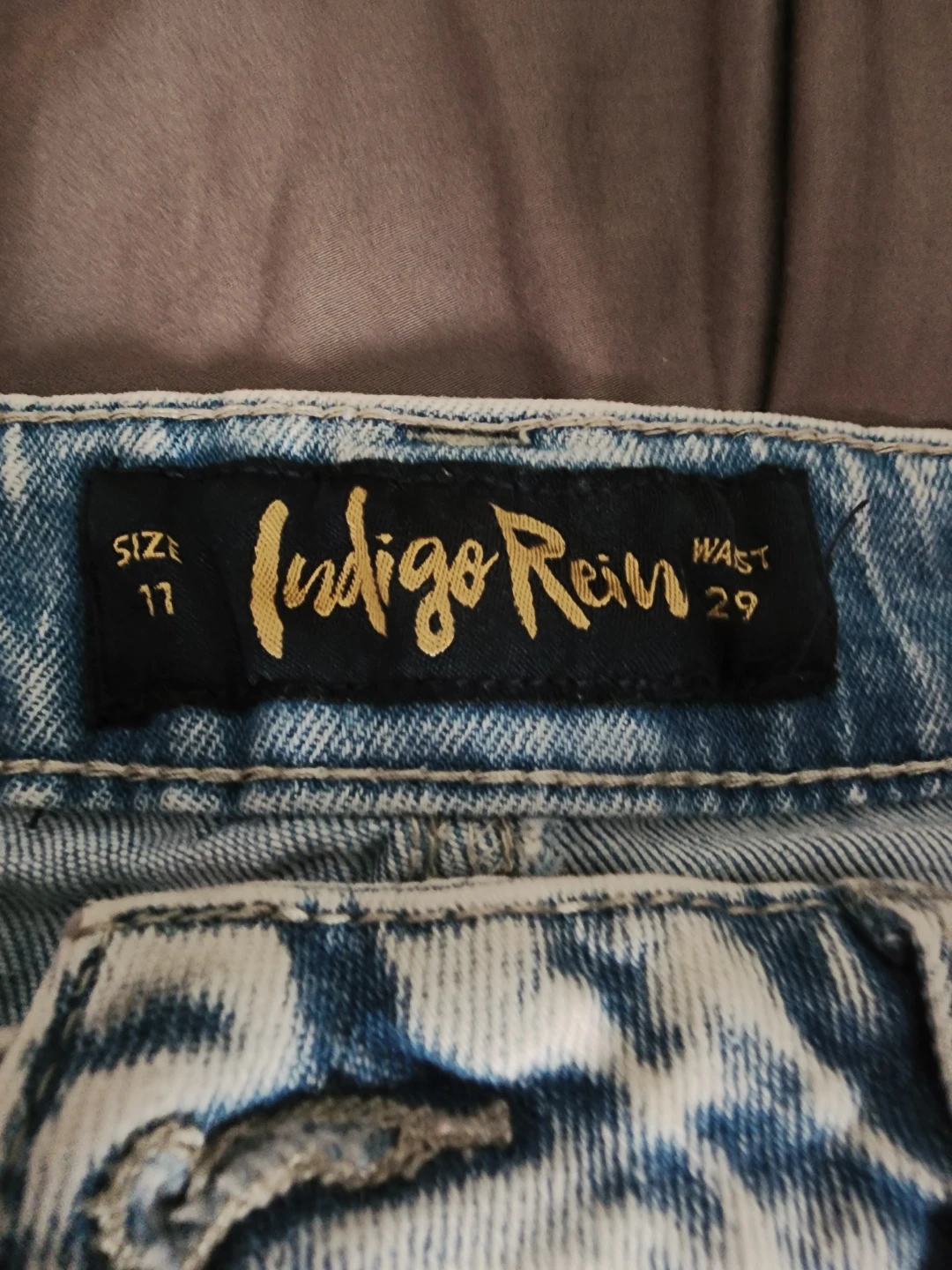 Indigo Rein Distressed Denim Shorts - Size 11 - photo 2
