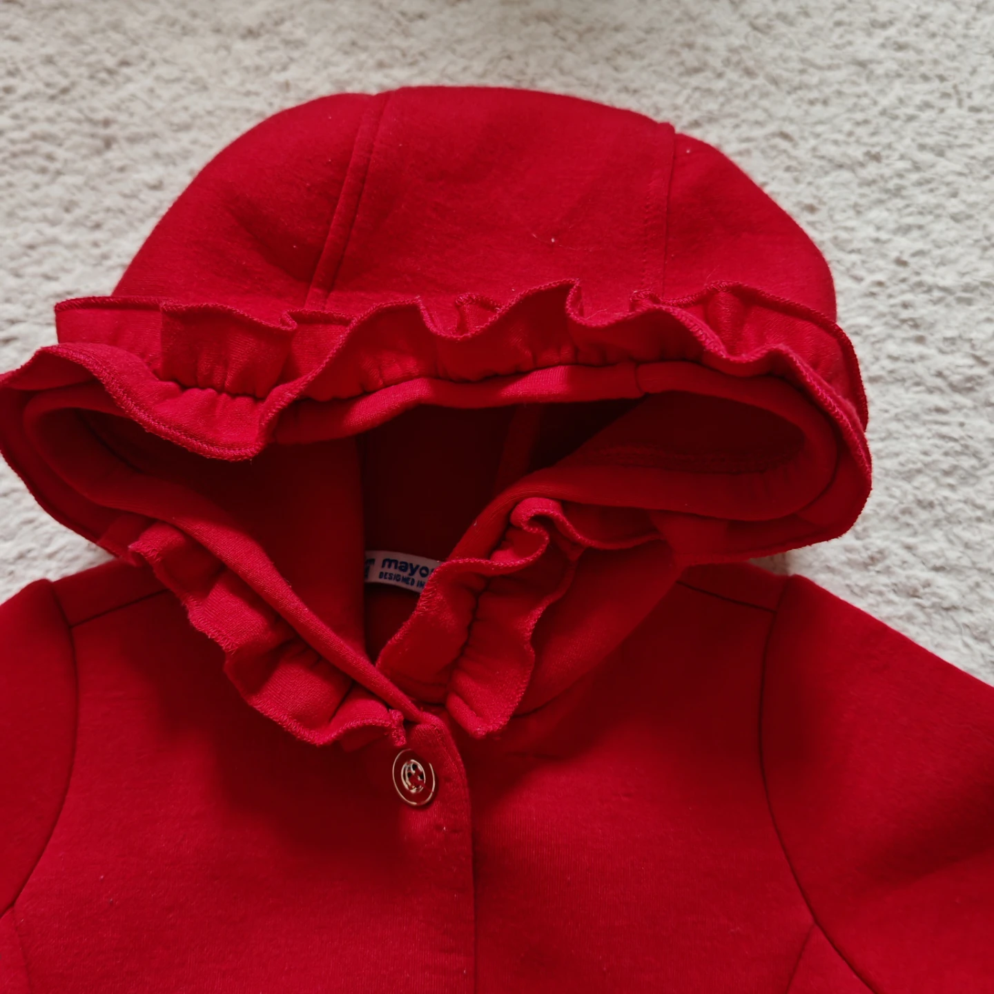 Mayoral Baby Red Ruffled Coat 6m - photo 4