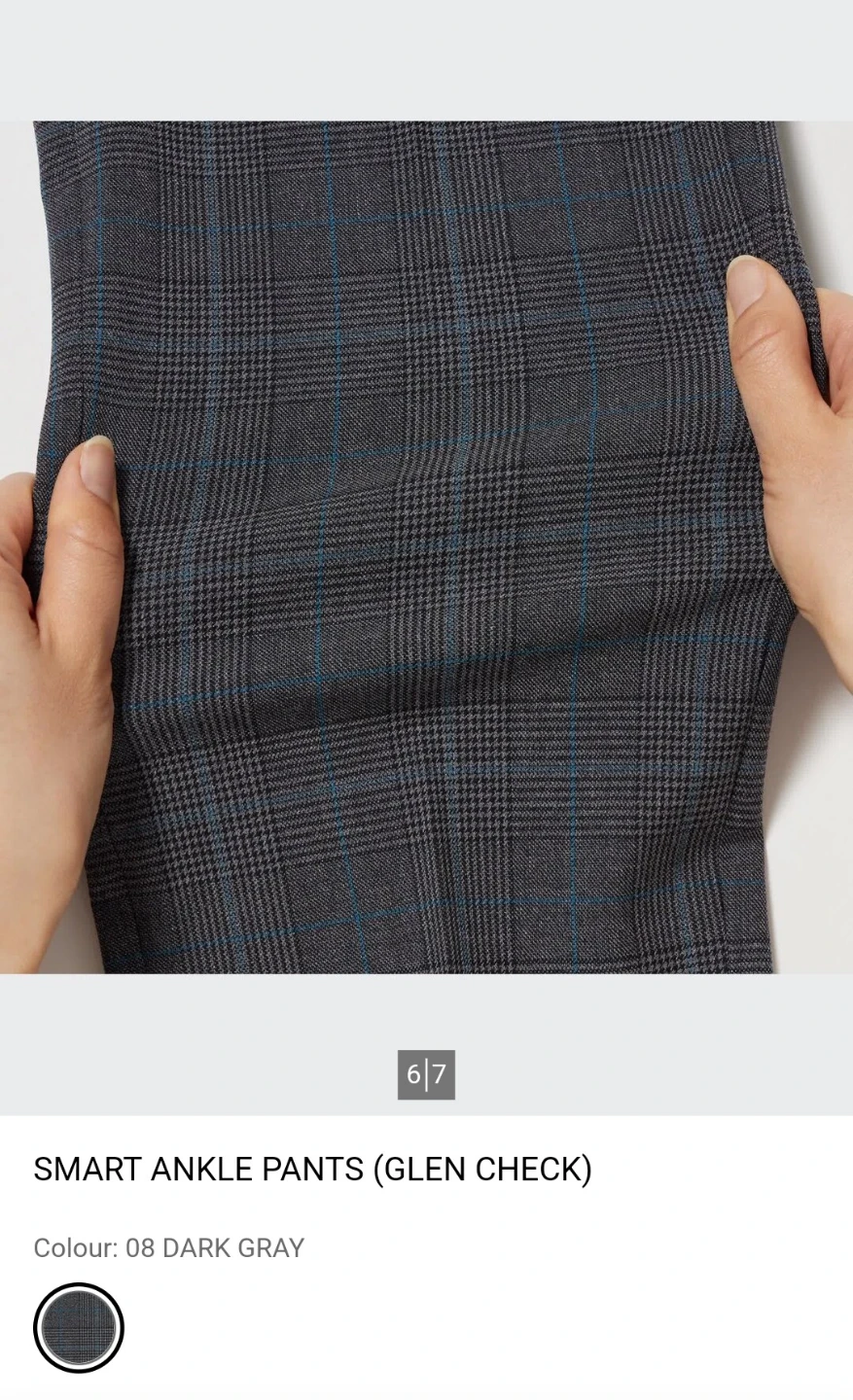 NWOT Uniqlo Smart Ankle Pants (Glen Check) - photo 5