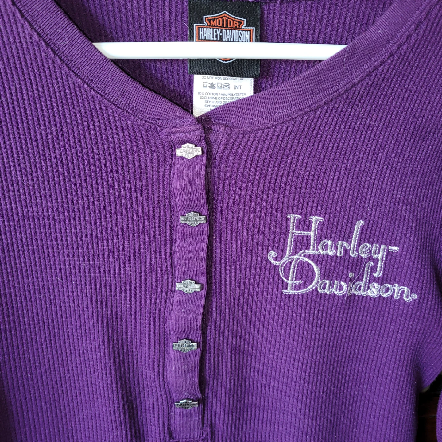 Motorcycle Harley-Davidson Purple Thermal Long Sleeve Shirt