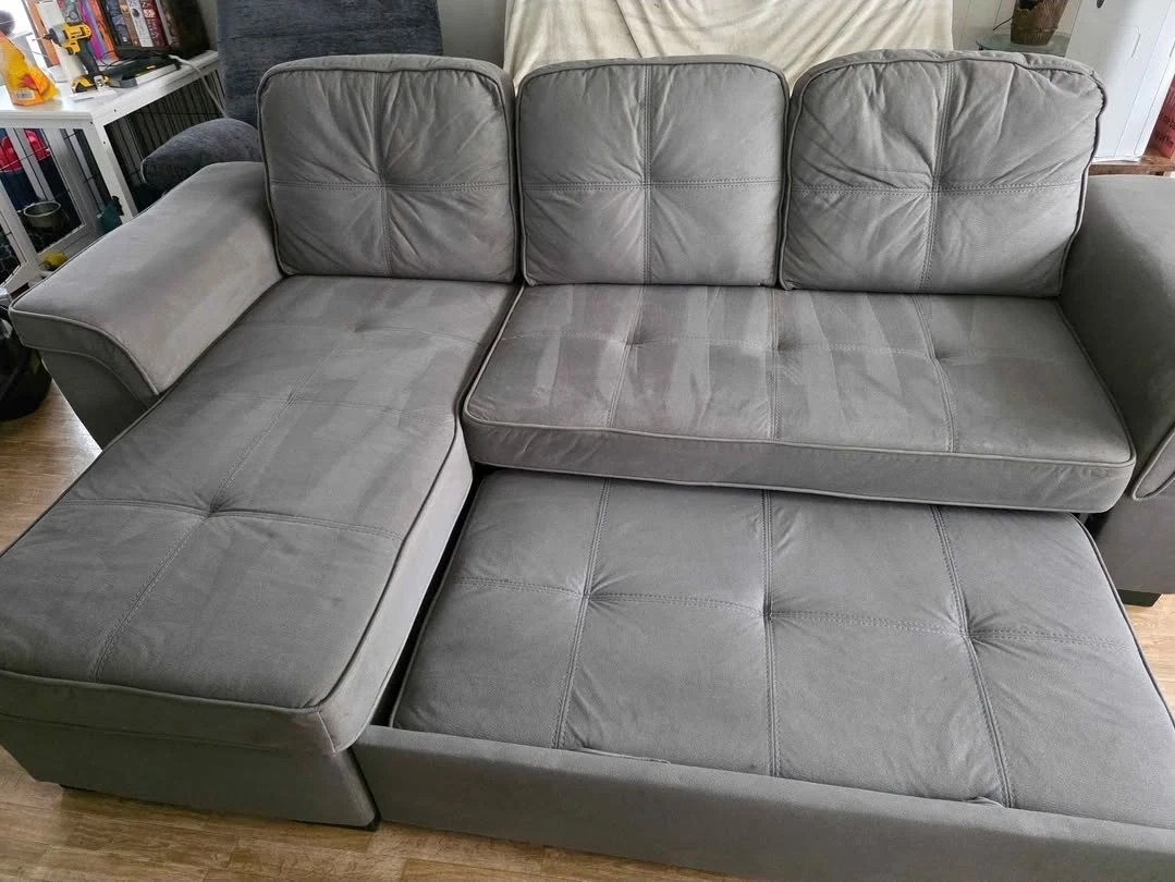 Grey Sectional Sofa with Storage Chaise - photo 3