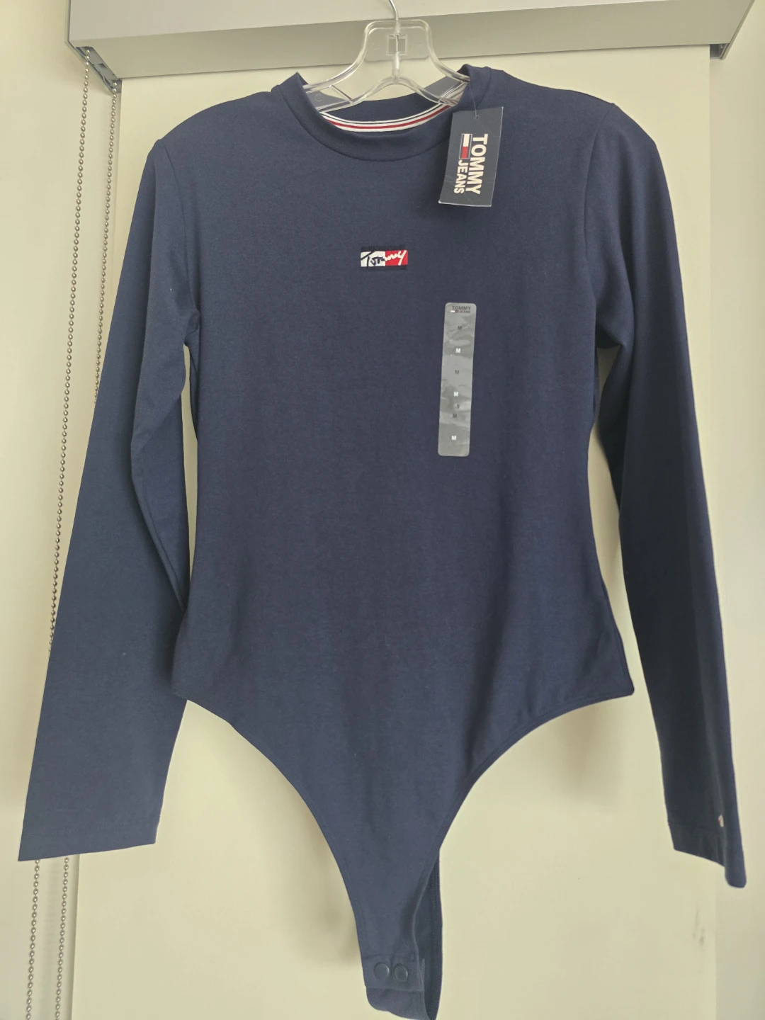 Tommy Jeans New Navy Long Sleeve Bodysuit Size Medium - photo 2