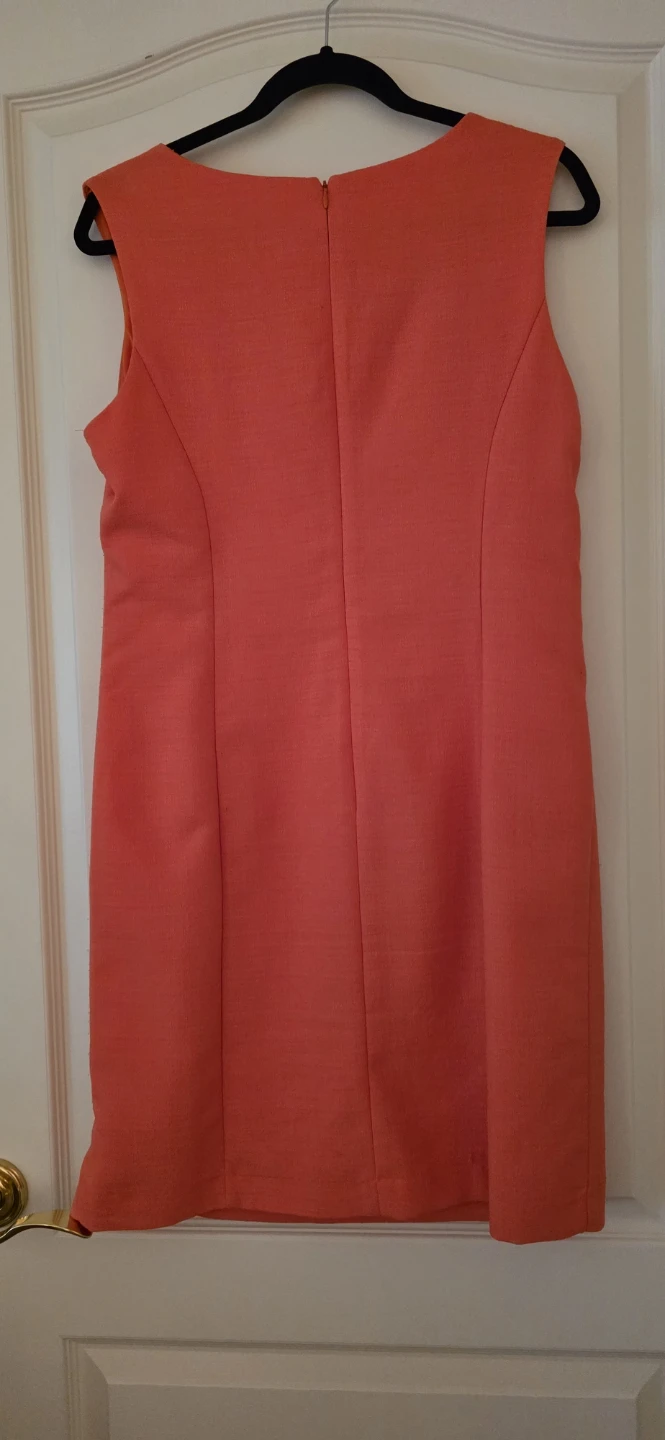 Sandra Darren Orange Beaded Dress Size 10 - photo 3