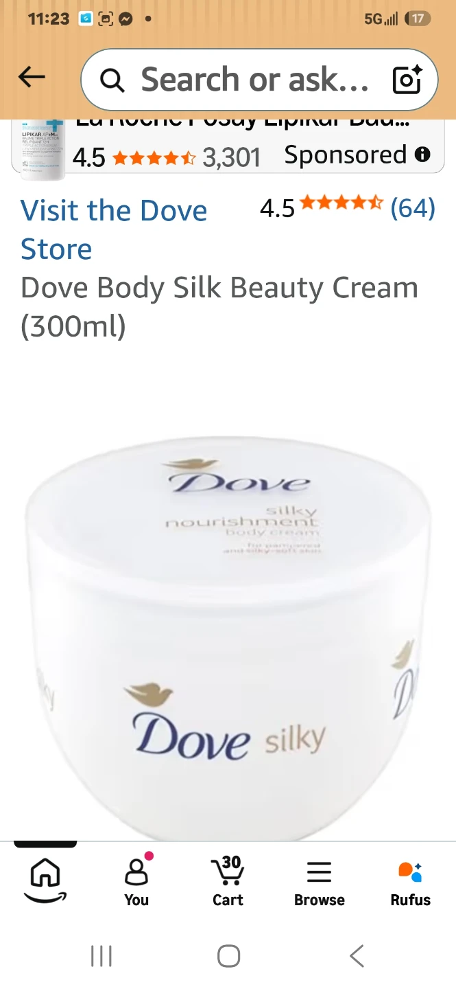 Dove Silky Nourishment Body Cream (300ml) - photo 2