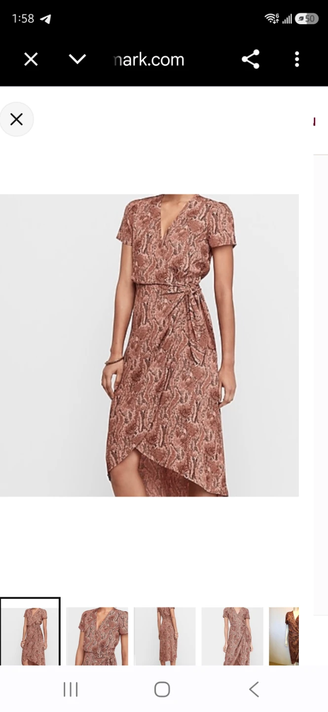 Express Snake Print Wrap Midi Dress - Size XS - photo 2