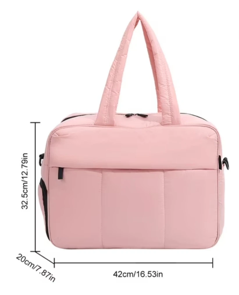 Pink Travel Duffle Bag with Shoe Compartment - photo 2